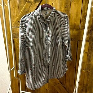 Heart and striped Old Navy button up, L, used